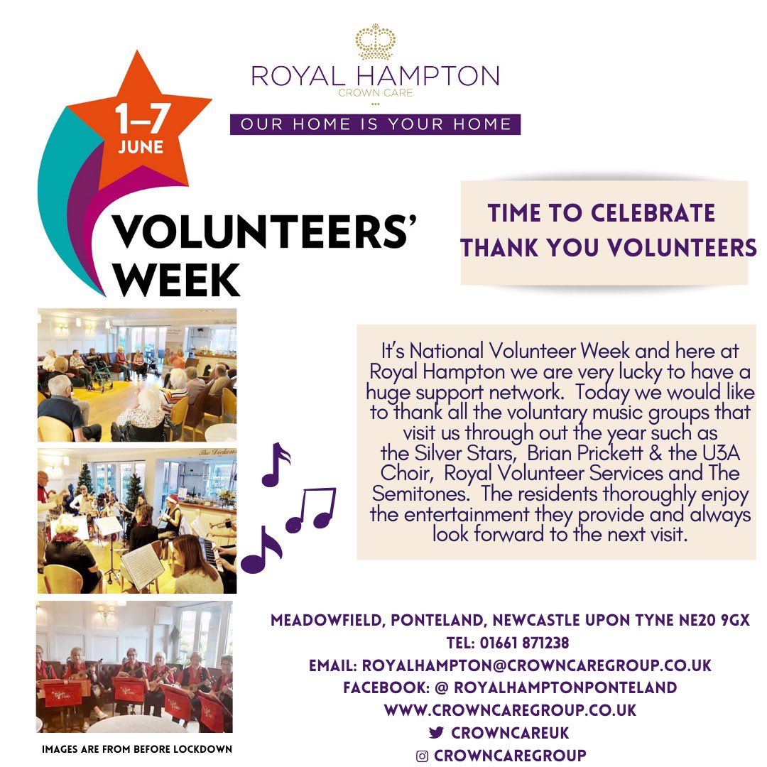 CrownCareUK's tweet photo. #VolunteersWeek2020 #music #therapy #carehomes #volunteers #Ponteland #carehomes #NewcastleUponTyne #CrownCare #Livemusic #Semitones #RoyalVolunteerServices https://t.co/YQEd90GQ0W