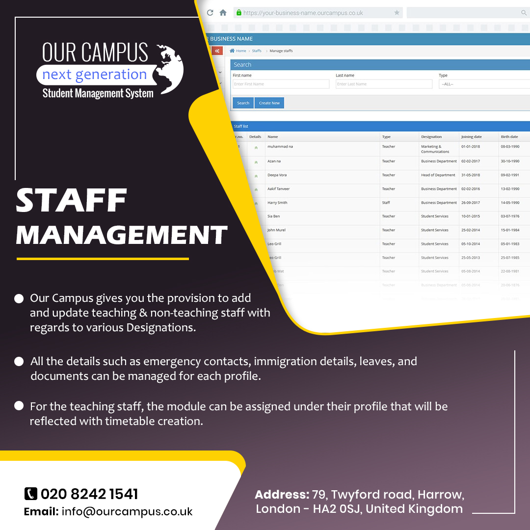 OurCampusUK's tweet photo. Staff Management System - Our Campus
https://t.co/rdygTXrSKa
#StaffManagementSoftware #StaffmanagementSoftwareCompany #StaffManagementApp #StaffManagementPortal #StaffManagementSystem #StaffAttendanceSoftware #StaffManagementSoftwareServices #Ourcampus #London https://t.co/FAPYOgoJku