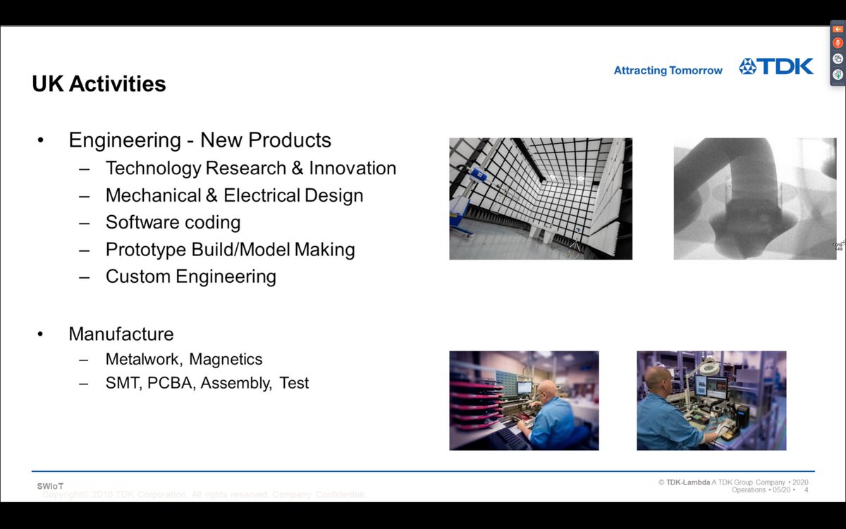ProjectSWLtd's tweet image. Great to see our Client @TDKLambda_UK as a “world class partner” for @SouthWest_IoT in the @PetrocOfficial launch webinar this morning.  Nice to see our state of the art #AnechoicChamber project for them in their presentation too!