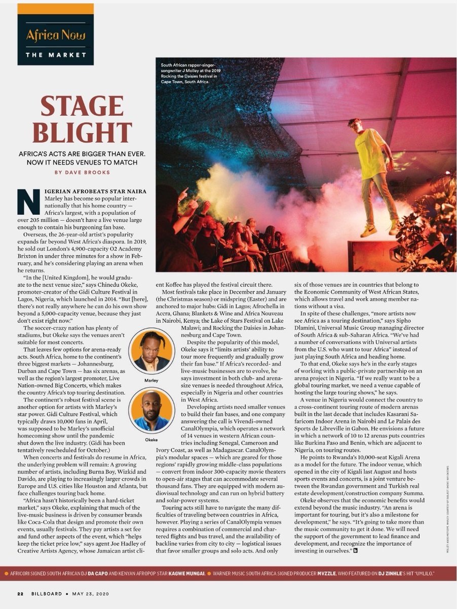 Read this <a href="/billboard/">billboard</a> 'Stage Blight'  interview with <a href="/Chin_iAm/">Chin Okeke</a> on why Africa and Nigeria particularly needs more music concert venues