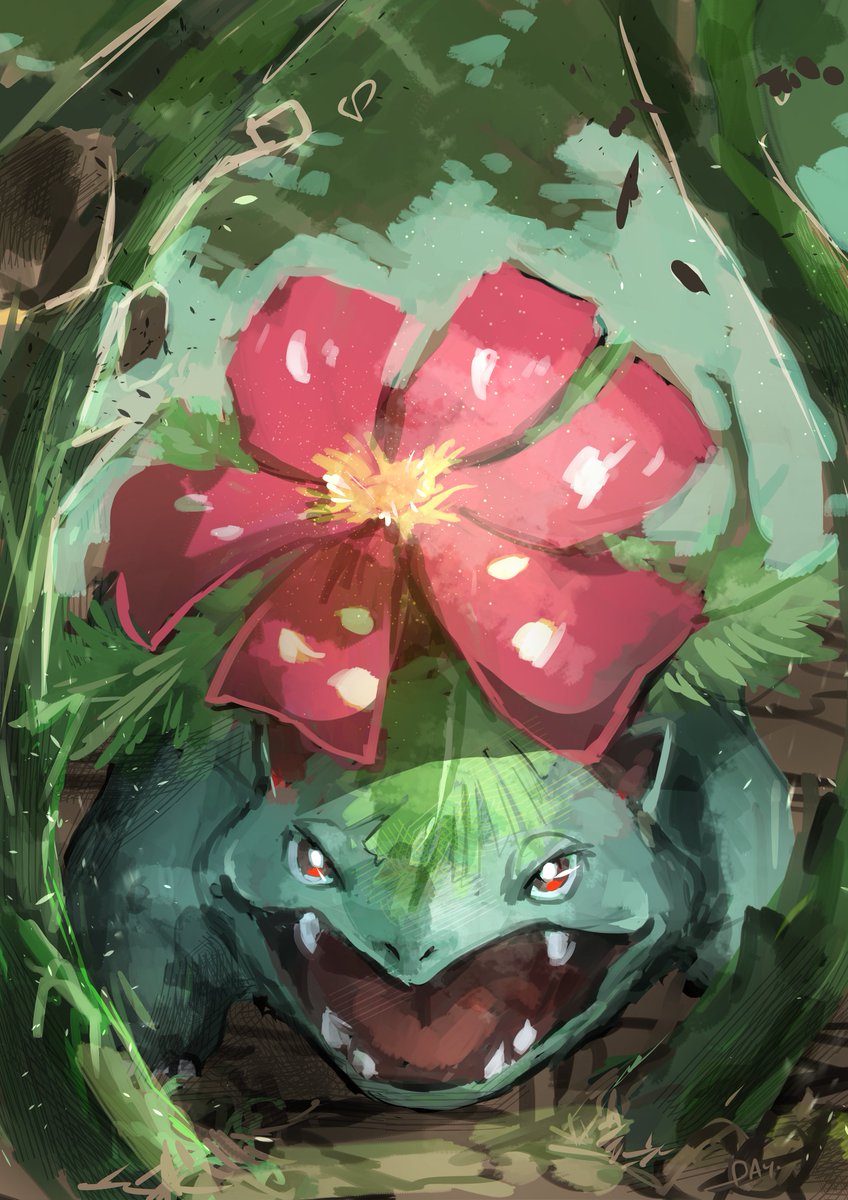 bulbasaur pokemon (creature) no humans solo outdoors vines day plant  illustration images