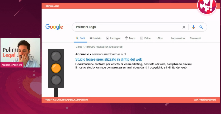 [Legal] <a href="/AntoPolimeni/">Antonino Polimeni</a> Semaforo giallo ma siamo ai limiti...
Confusione nella mente del consumatore medio: lo deciderà il giudice. Il quale in questo caso tenderebbe a dire che si sta generando confusione.

#wmf2020