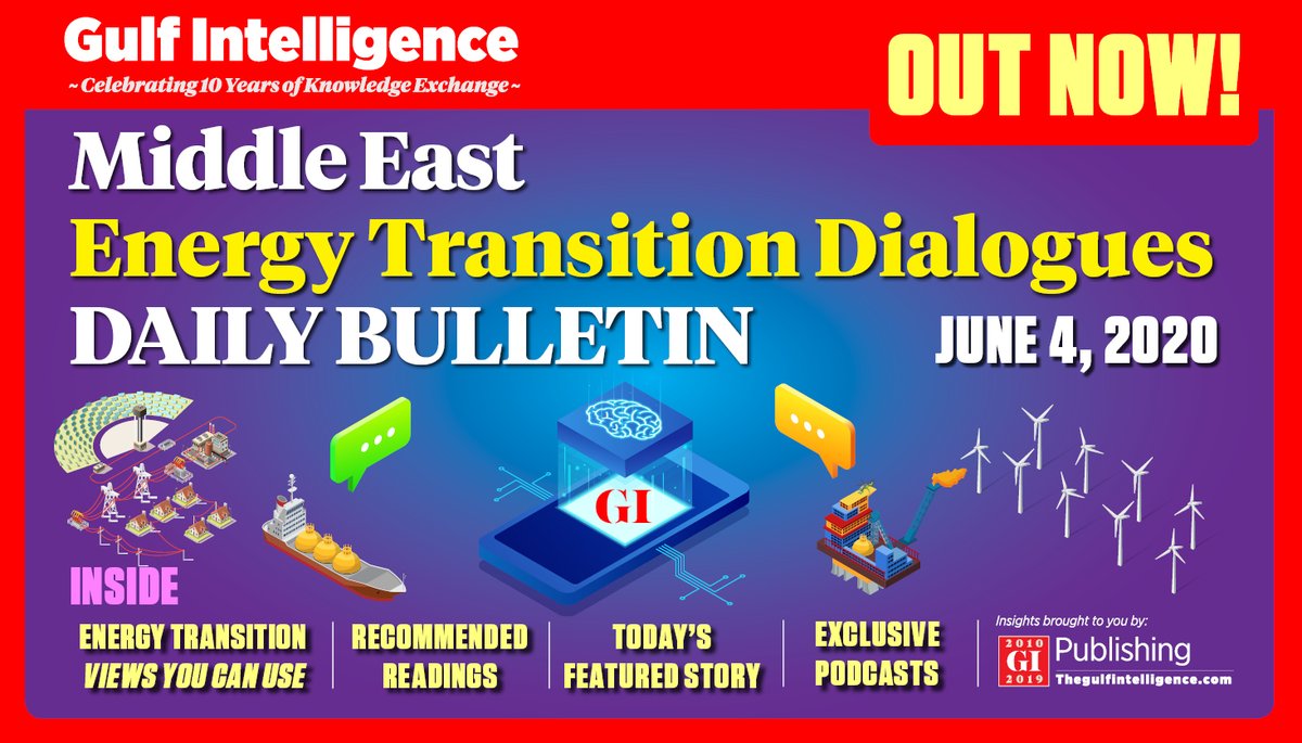 Daily Bulletin: Middle East Energy Transition Dialogues 
𝗖𝗟𝗜𝗖𝗞 𝗛𝗘𝗥𝗘➡bit.ly/2XuJddm

#Covid_19 #energytransition #RenewableEnergy #energy <a href="/KhalifaUni/">جامعة خليفة للعلوم والتكنولوجيا</a> <a href="/YellowDoorEnrgy/">Yellow Door Energy</a> <a href="/abuQusay/">Firas Al-Abduwani</a>