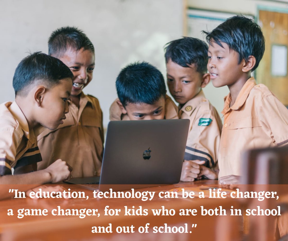 givingisliving7's tweet image. #TechnologyForFun #TechnologyFriday #technologyrules #technology101 #technologymarketing #technologyneeds
&quot;In education, technology can be a life changer, a game changer, for kids who are both in school and out of school.&quot;