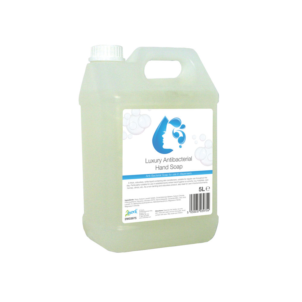 VOWWholesale's tweet image. 2Work Antibacterial Handwash is in stock!

This luxury hand soap is a foaming, water based soap containing skin conditioners, perfect for regular use throughout the day. The 5 litre bottle can be used to fill washroom soap dispensers.

Order 2W03975 from your VOW Contact today.