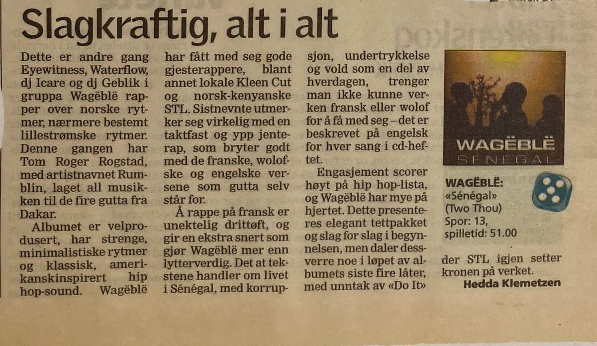 Wageble's tweet image. #wageble #senegal 5 star album