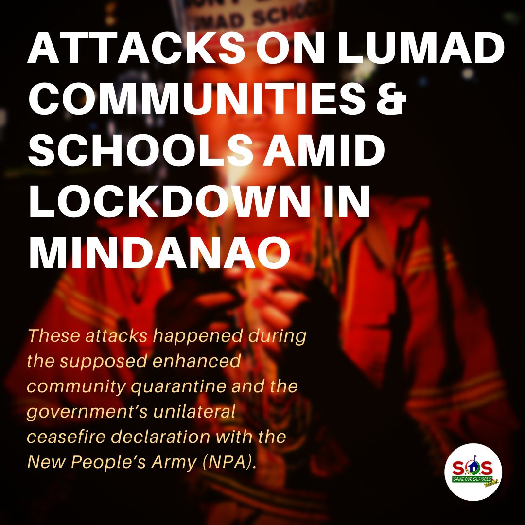 Despite clamor for access to social services amid the quarantine, the Duterte regime served Lumad communities and schools nothing but harassment, violence!We call on everyone to stand with the Lumad amid red-tagging and military violence! #StandWithTheLumad! #SaveLumadSchools!