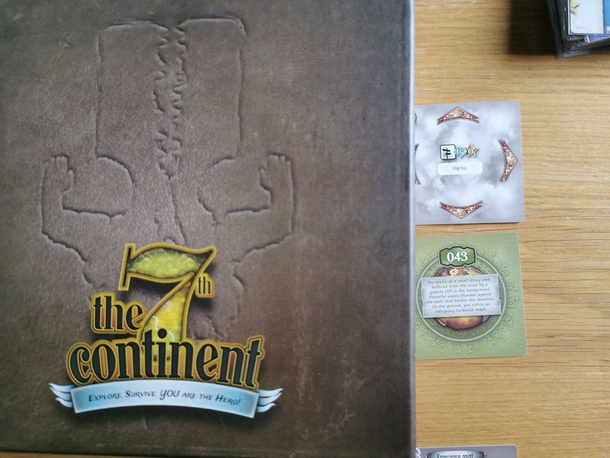 Took a bit of time to get used to rules but thanks to <a href="/WatchItPlayed/">Watch It Played</a> how to. Play for a bit then that moment card 43 is revealed and you realise its time to settle in or save the game. Thanks <a href="/SeriousPoulp/">Serious Poulp</a> really enjoying 7th Continent. #tabletopgames #boardgames #Kickstarter