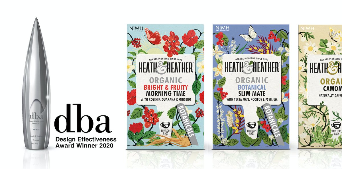 TWU_Design's tweet image. Never afraid of some healthy competition! We&apos;re delighted to announce that our work for Heath &amp;amp; Heather Tea picked up a bronze at the DBA Design Effectiveness Awards.  It was great to help this iconic herbal tea brand communicate its compelling story.