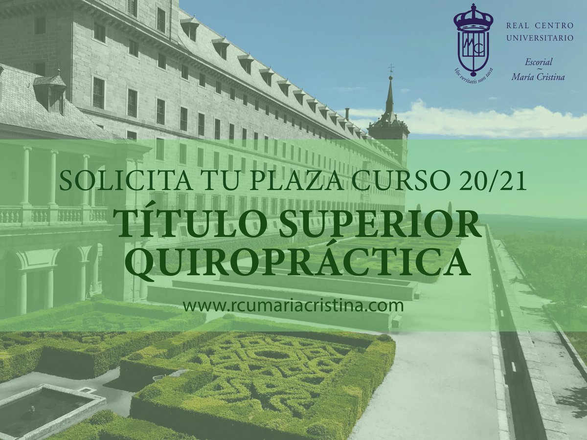 RCU_EMC's tweet photo. Si quieres estudiar un Titulo Superior que esté acreditado a nivel europeo (European Council on Chiropractic Education) y verse sobre la salud, quizá te interese el TS en QUIROPRÁCTICA. https://t.co/JyE7HXnlwW