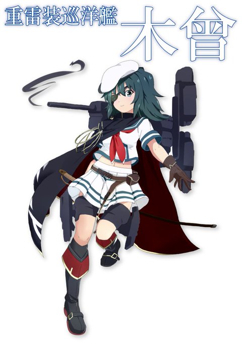 5年前に描いた木曾君を発掘しました。アニメ版キャラ紹介ページのパロディを狙っていた…はず。#艦これ 