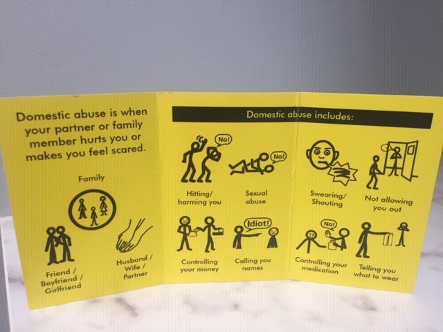 helen_laverty's tweet image. How amazing are these? We’ve heard so much about the issues of DV in lockdown but @sarahatkinson97 has produced these to work with people who have a learning disability pls RT &amp;amp; follow @WeLDnurses @DebDMA @CharleyBaker1 @DavidHarling1 @Posturalcare @SteveHardyLDN
