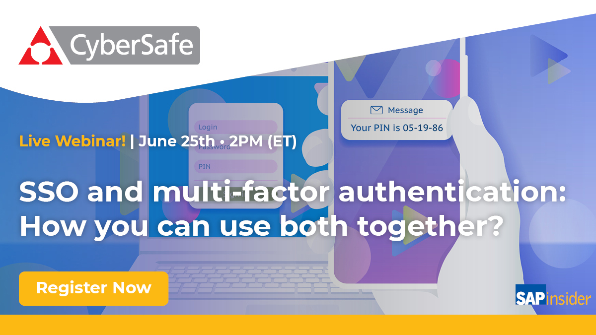 Register for our Webinar on 25th June, and learn how to combine SSO with 2FA/MFA, for SAP system logon. reg.sapinsideronline.com/reg/2186/1941/…