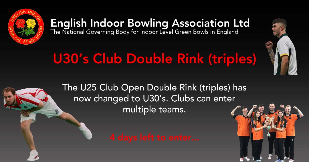 The U25 Club Double Rink has changed to U30's! 

You only have 4 days left to enter...