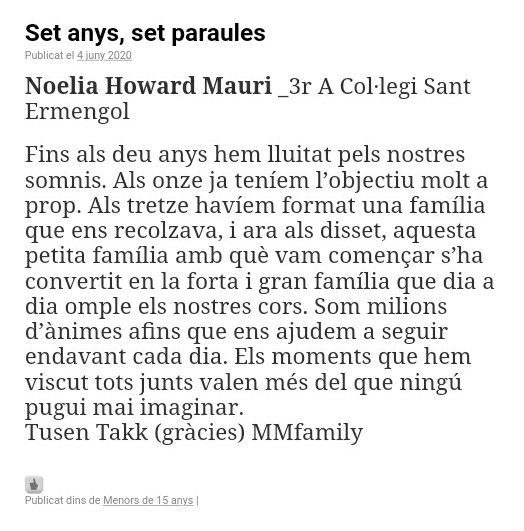 SantErmengol's tweet photo. Avui torna la #microlectura! 👏 
Podeu votar aquests dos fantàstics #microrelats de la classe de 3r d'#ESO A 🤓 a la pàgina del 
@diariandorra: 
https://t.co/c8tNrgh4WJ 
#juntscreixem 
#ensencantalallengua 
#somcreatius https://t.co/Z792wsPwxR