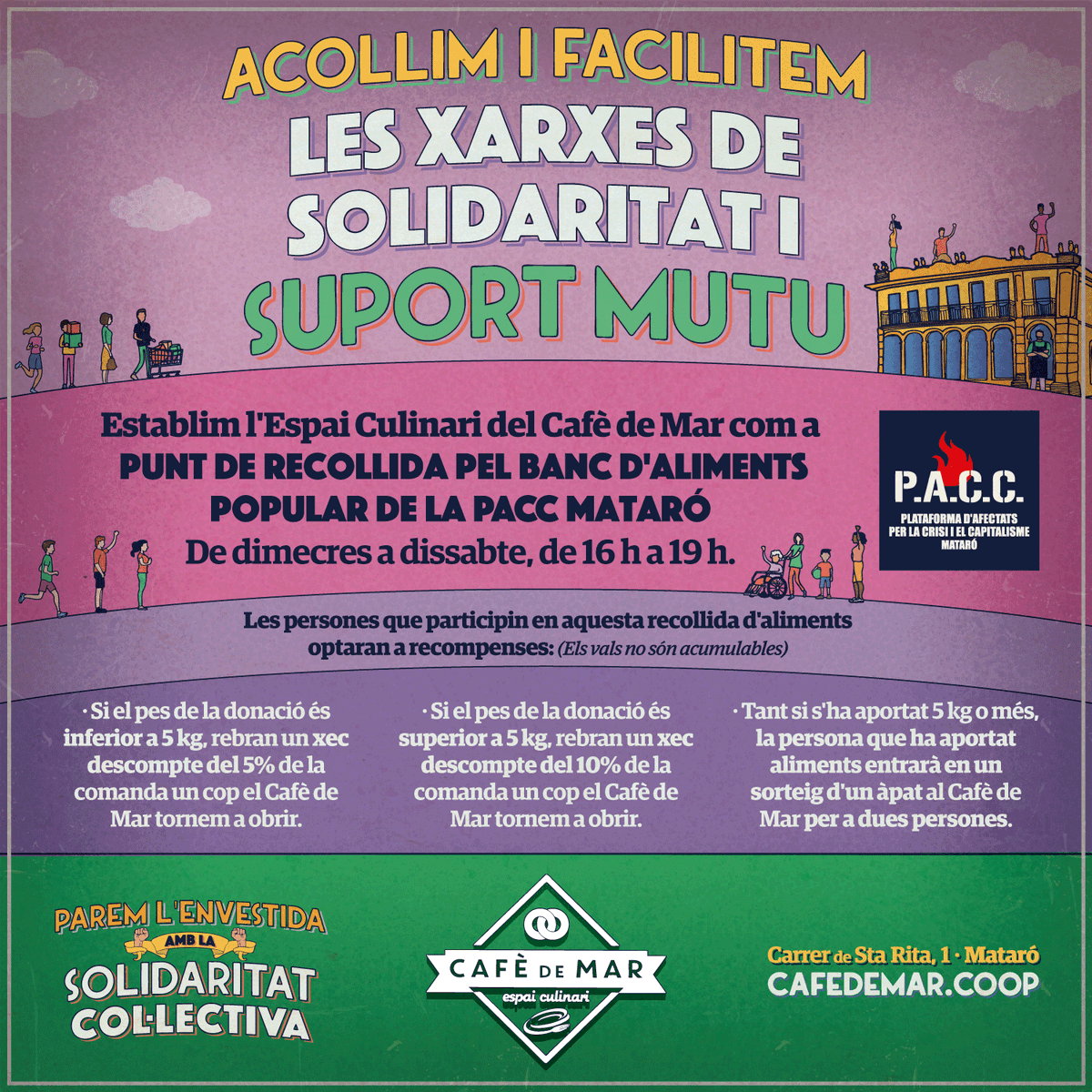 ☝️ La situació de desemparament que patim les treballadores per part de les administracions esdevé total i genera bosses de vulnerabilitat i precarietat extrema. Com a cooperativa no podem restar al marge de la situació que patim les treballadores.

🔗 cafedemar.coop/acollim-i-faci…