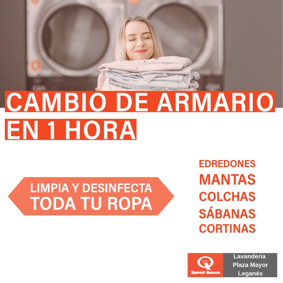 Leganews's tweet photo. PUBLI | ➡️ Deja pasarte horas ⏰ haciendo el cambio de armario, deja de poner hasta 4 lavadoras por semana y tender la ropa hasta en las lámparas @SQLeganes
Calle Nuestra Señora del Pilar, 8, Leganés - 629 95 29 21 #Leganés https://t.co/alHjxiomR5