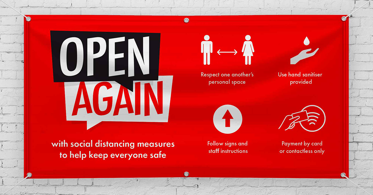 Open again? Shout it from the rooftops with our range of pre-designed Business Reopening Signs. Free design service available.

stressfreeprint.co.uk/shop/best-sell…