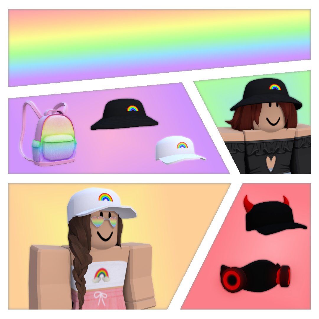 Emily On Twitter It S Pride Month So You Know What That Means Here Is My Ugc Wave Backpack Https T Co Agxvnwafsg Rainbow Bucket Https T Co Lxdyfvmbpk Pride Cap Https T Co Wg7gsah1j5 Devil Cap Https T Co 1i9u214qsu Mask Https T Co - dallas mask roblox