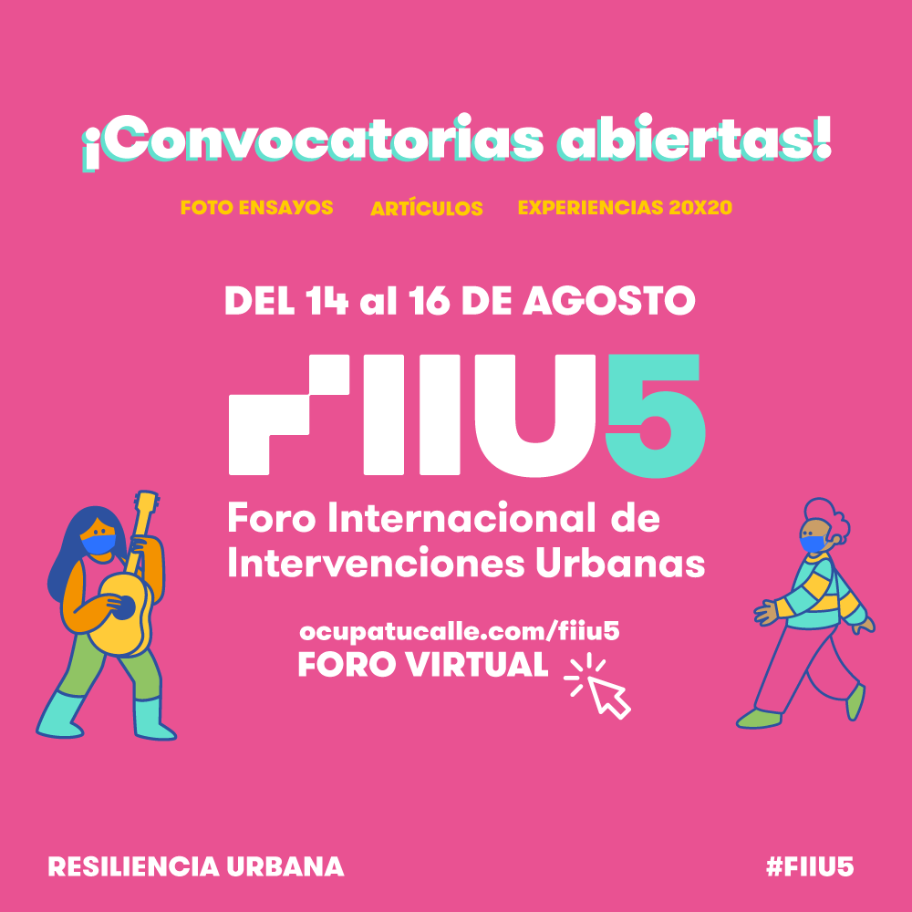📣 #FIIU5 - CONVOCATORIAS ABIERTAS

👉 Convocatorias vigentes para postular: #Artículos, #FotoEnsayos y #Experiencias. 

Participa en ocupatucalle.com/fiiu5