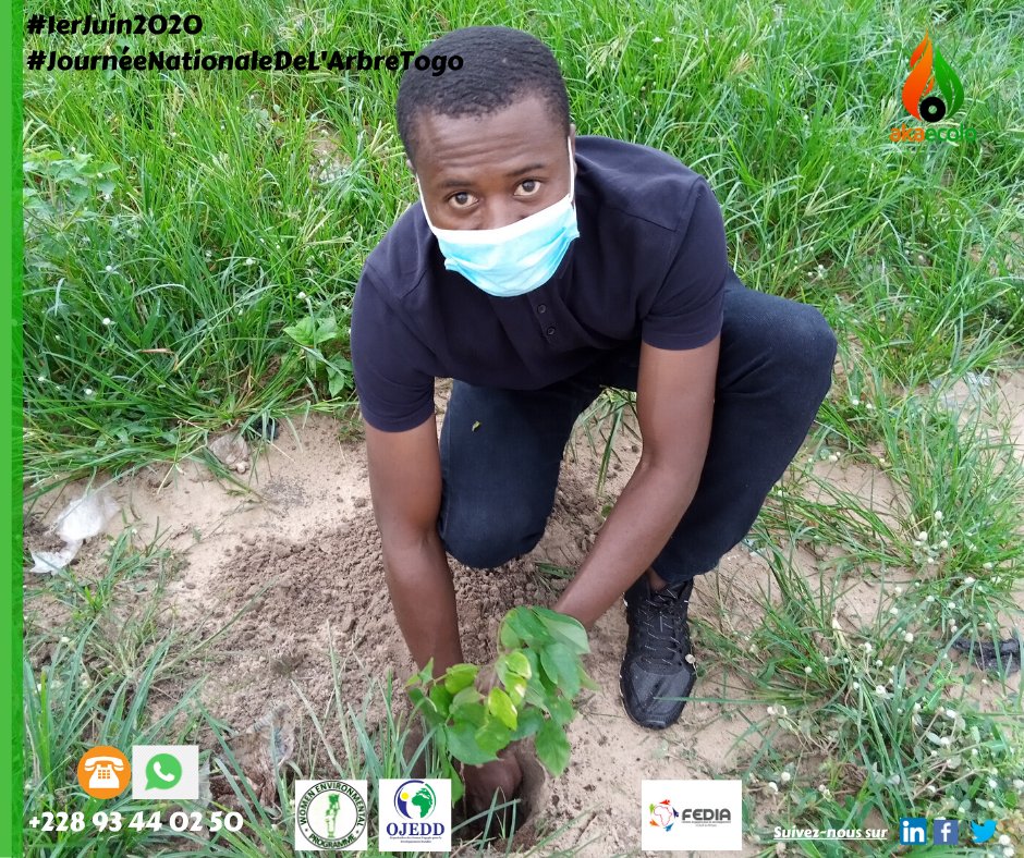 AkaEcolo's tweet photo. #AkaEcolo en action collective avec #FEDIA ont mis en terre une soixantaine de plants autour du marché de Kleme-Adetikope.

Action de reboisement dans le cadre de la Journée Nationale de l'Arbre au Togo (1er juin).

@TogoWep @ojedd_global @LAluora @manuadzonyo @JVE_Int @UNEP https://t.co/00DdvQhXe1