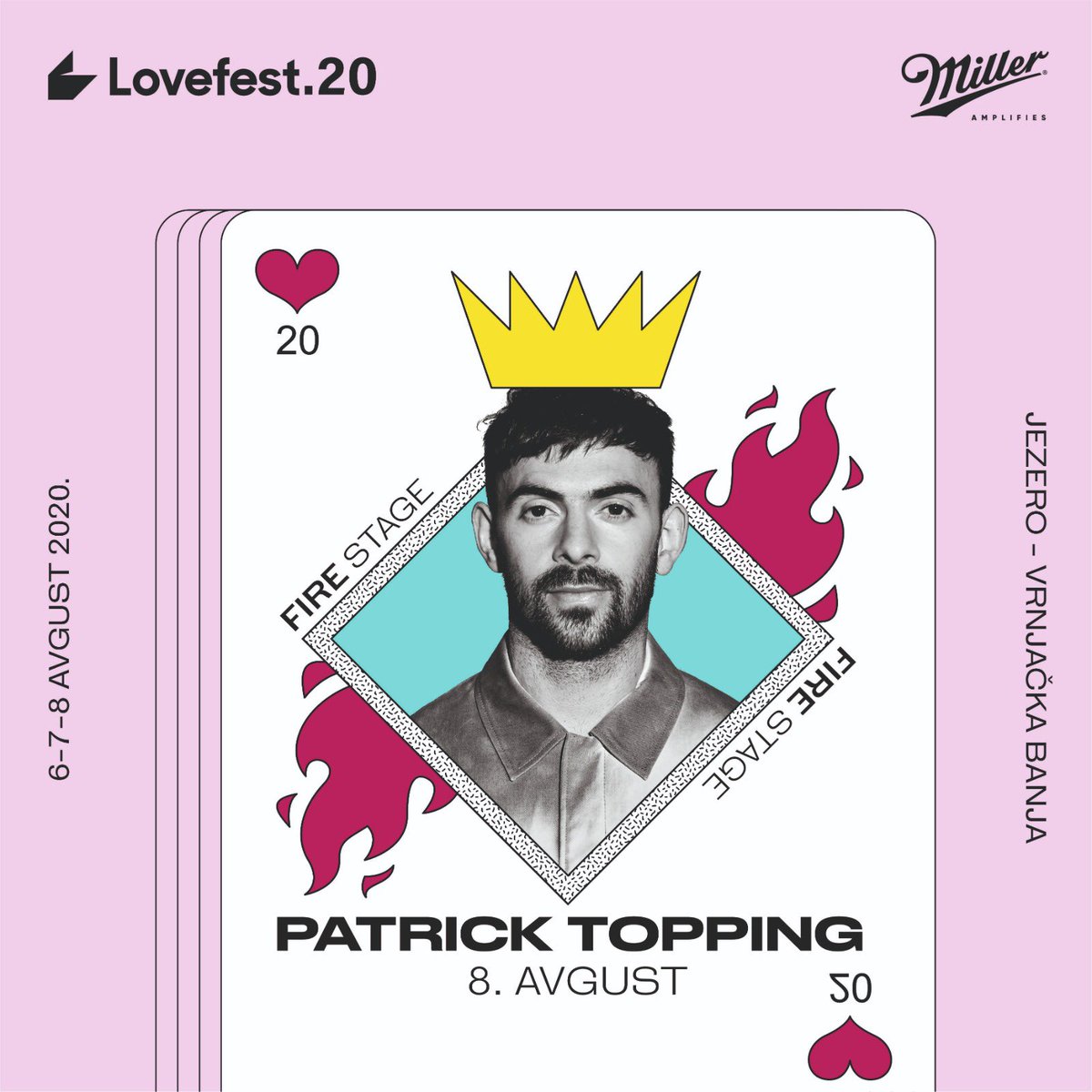 LovefestRS's tweet photo. Patrick Topping ♦️8. avgust ♦️ #PlayItRight ♦️ #MillerLovefest ♦️ #FireStage https://t.co/iRQ48Nr9bJ