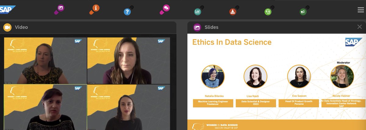 Its our responsibility as technologist to understand how we build the models and understand their impact on our society #wids2020 <a href="/sap_Bayarea/">SAP Bay Area</a> In conversation with Lisa Nash, Nicole Helmer, Natalia Bilenko, <a href="/EvaSasson/">Eva Sasson</a>