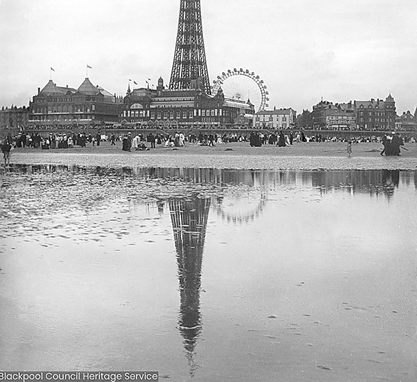 THROWBACK THURSDAY ✨ Did you know Blackpool's first Ferris wheel was built in the 19th century? From 1896-1928, the 'Giant Wheel' stood majestically at a height of 220 feet - half the size of the London Eye!🎡