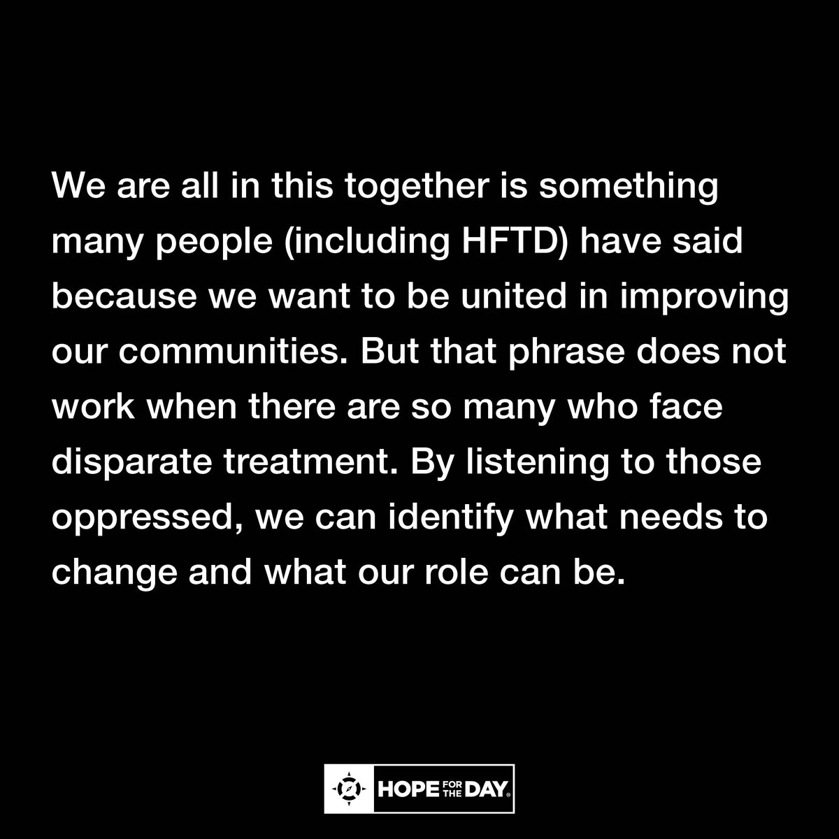 This is a continuing conversation. For more resources, please visit: hftd.org/community 🖤