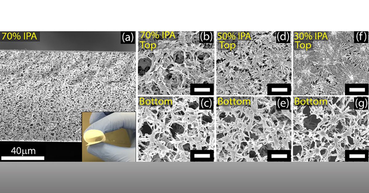MVisualization's tweet image. Fabrication of Janus Membranes for Desalination of Oil Contaminated Saline Water, published in @ACS_AMI by @NejatiLab group. Find the publication here: 
pubs.acs.org/doi/abs/10.102…

#membrane #separation