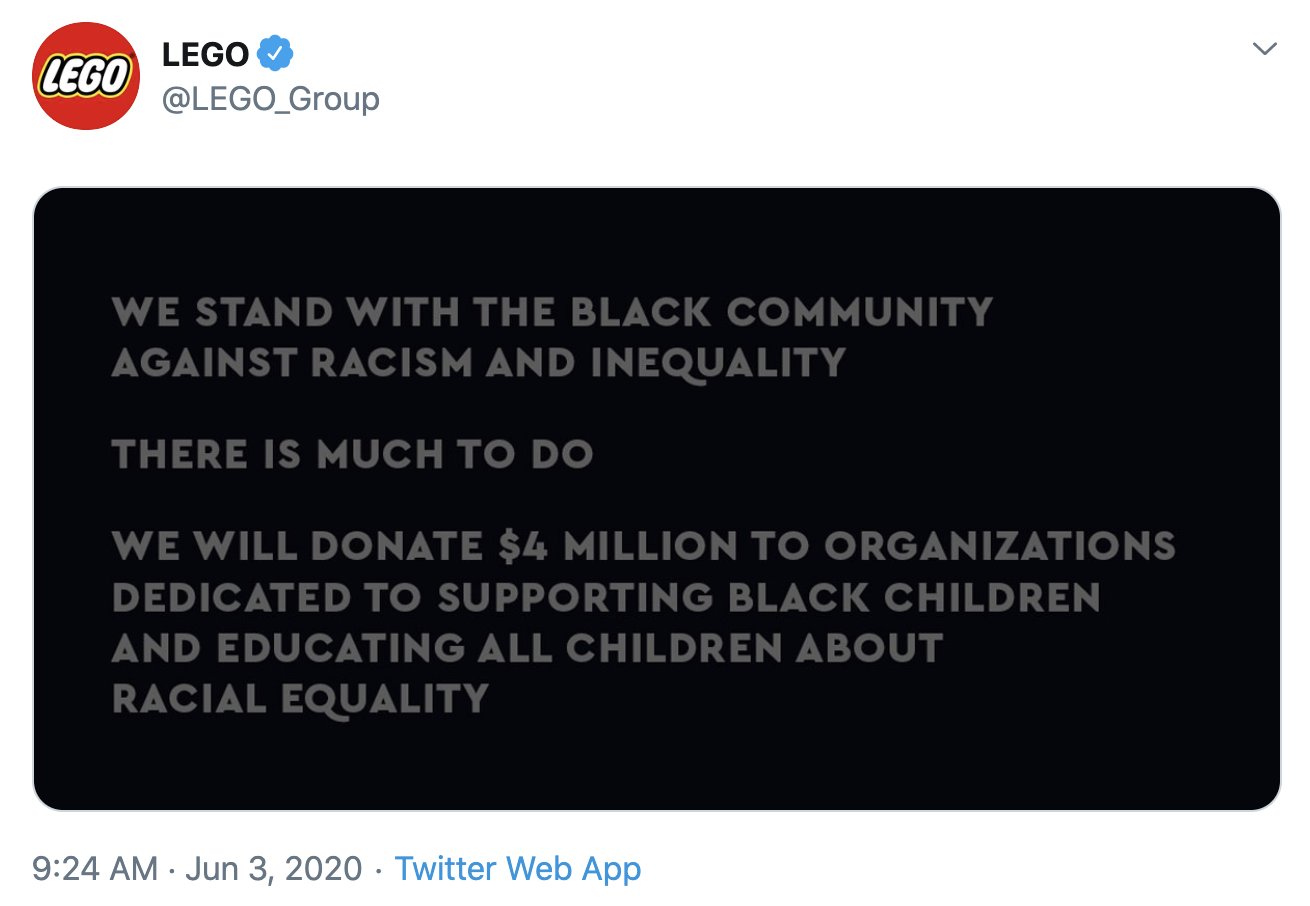 Lego blm statement sale