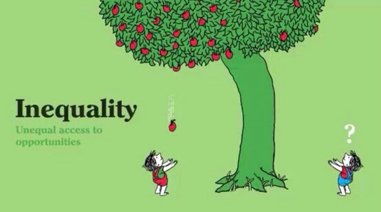 loretahur's tweet photo. Estas viñetas de @lunchbreath son para enmarcar. La diferencia entre igualdad, equidad y justicia https://t.co/NkoUHMLkYU