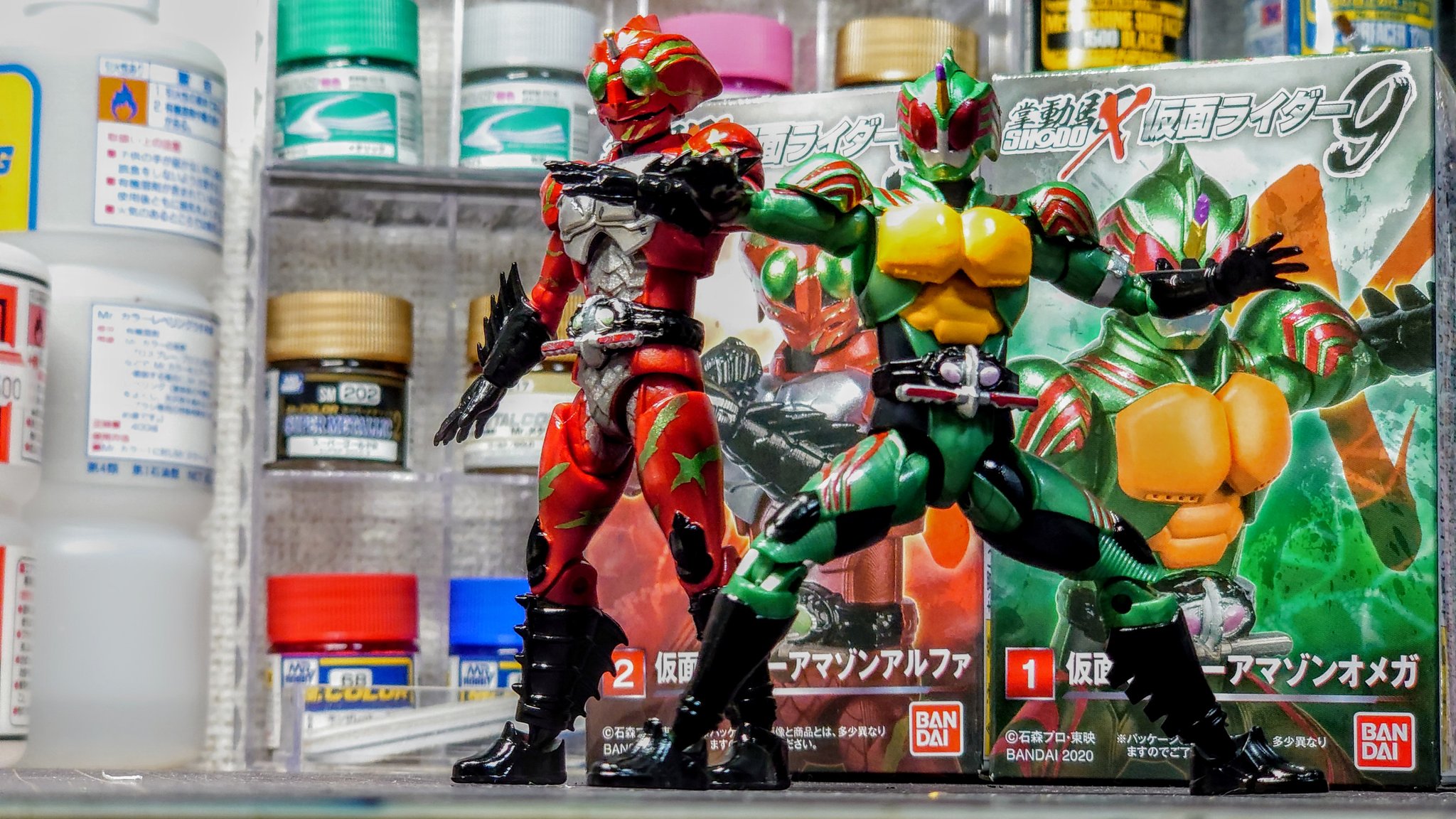 Nagaimazin リペイント 仮面ライダーアマゾンズ アルファ オメガをリペイントしました 製作工程はこちら T Co Bgkttetlzw Shodox 仮面ライダーアマゾンズ ニチアサフィギュア改造部 T Co 5n5i0mgjpz Twitter