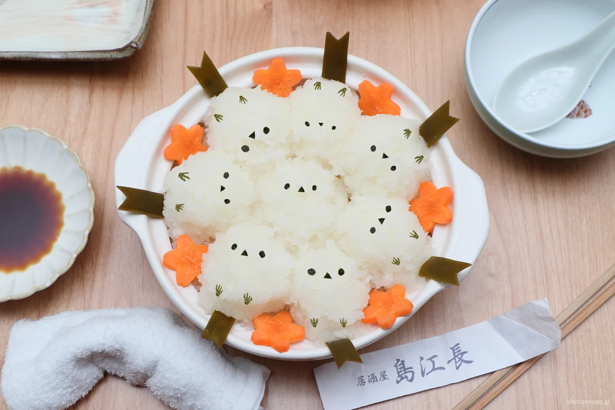 居酒屋「島江長」開店だよ〜！いろんなお皿にシマエナガが乗っていて可愛い！！