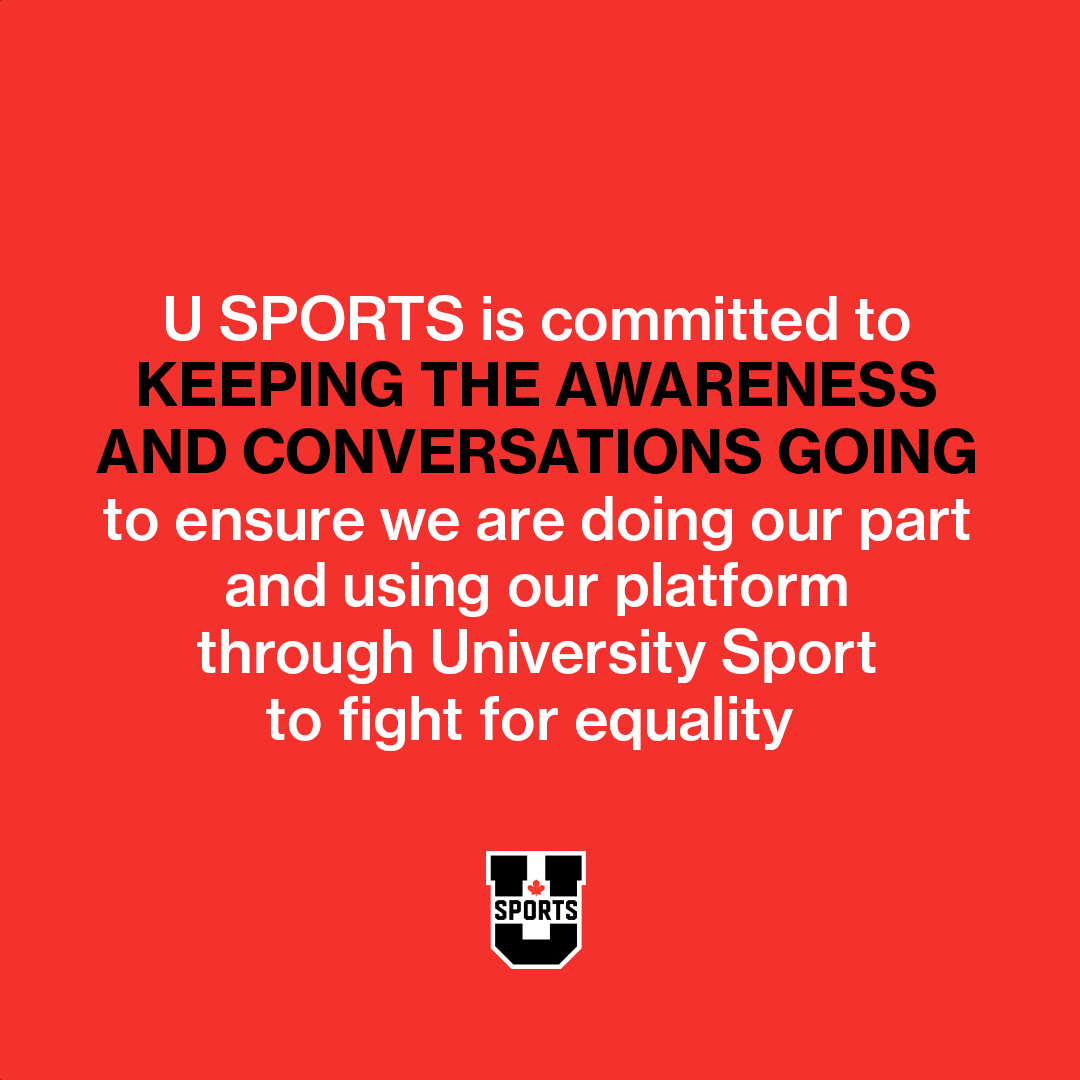 USPORTSca's tweet photo. It's time for change, and we know we need to do more. U SPORTS stands with the black community against police brutality and systematic racism. We commit to better engage with and represent the diverse Canadian university sport landscape #BlackLivesMatter https://t.co/6CzgwNz7GO