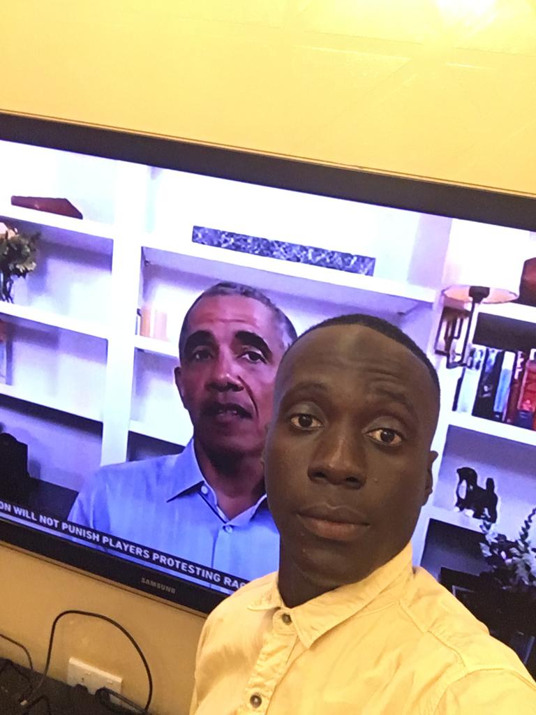 awesome selfie with good man not a pig fat man