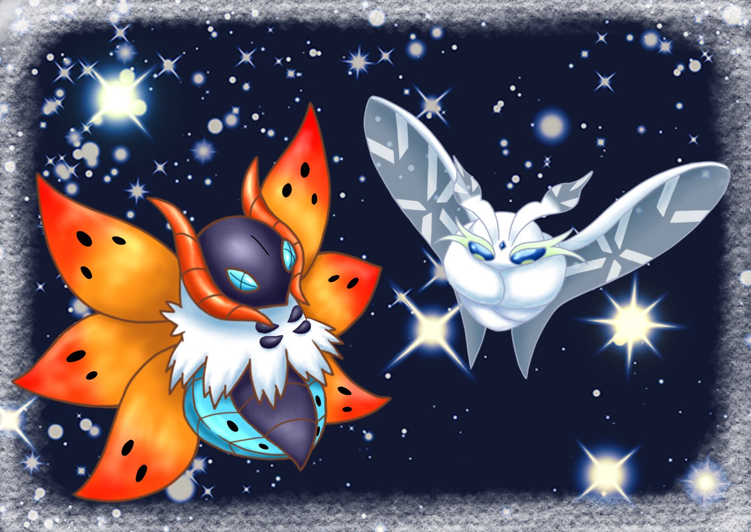 ピカすー P25th Z35th 虫ポケモンの日 ポケモン剣盾 ウルガモスとモスノウ 縮めてウルガモスノウ ピカすー P25th Z35th 虫ポケモンの日 ポケモン剣盾 ウルガモスとモスノウ 縮めてウルガモスノウ