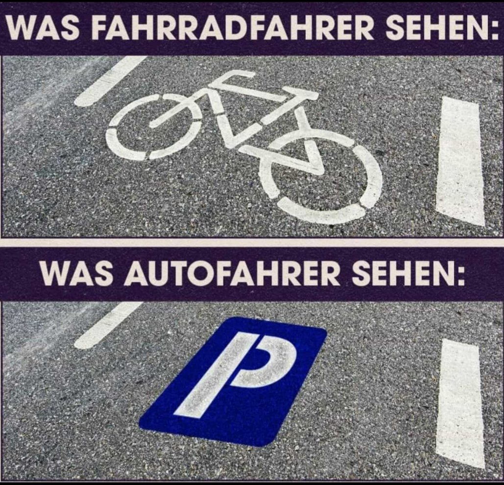 Und da ändert leider auch der neue Bußgeldkatalog nichts dran 🙄