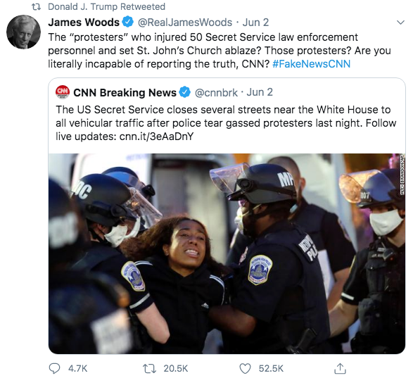 Trump last night retweeted Trump Jr. quote tweeting a QAnon account, along with retweeting James Woods yet again. Woods has tweeted multiple screenshots of "Q" posts, amplified QAnon content, & has also pushed Pizzagate.