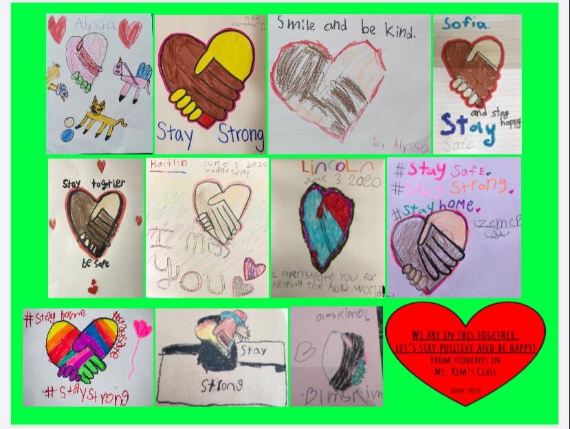 Ms. Kim’s Grade 1/2 class produced these moving pieces together during yesterday’s virtual learning session.