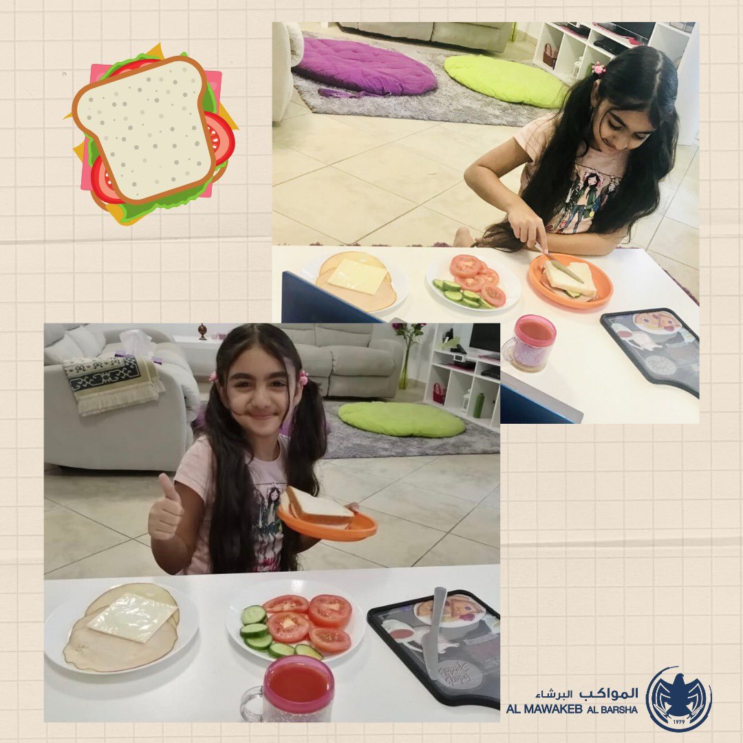 Mawakeb_Barsha's tweet image. Our G3 used their skills in making a sandwich to learn how to write an &quot;explanation text&quot;. They talked through the different steps, paid attention to the sequential language &amp;amp; what better way to finish the lesson than to devour the yummy sandwiches for breakfast! #writinglesson