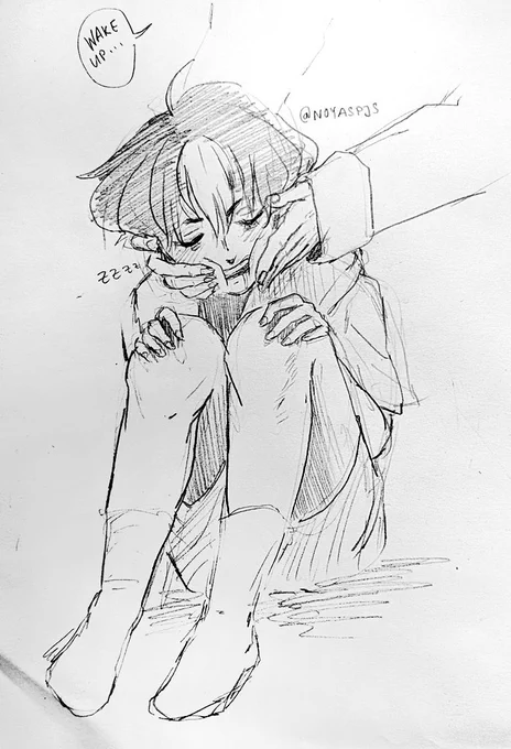 Drawing sleepy nishinoya is self-care!!! Who's waking him up?? #haikyuu 