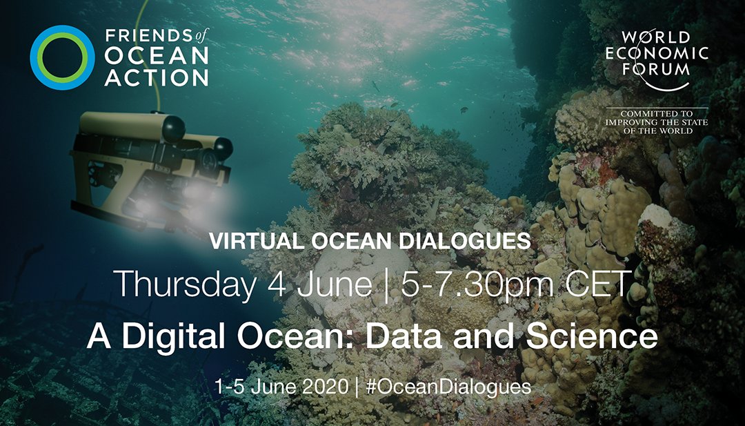 FriendsofOcean's tweet image. Join at 5pm CEST 'A Digital #Ocean: Data &amp;amp; Science', latest in Virtual #OceanDialogues, with HSH Prince Albert II of Monaco @DVFernandez1 @Nina_Jensen Ricardo Serrão Santos @BillHilf @DarkBlueBloke Vladimir Ryabinin, moderated by @NXThompson: wef.ch/oceandialogues #OceanAction