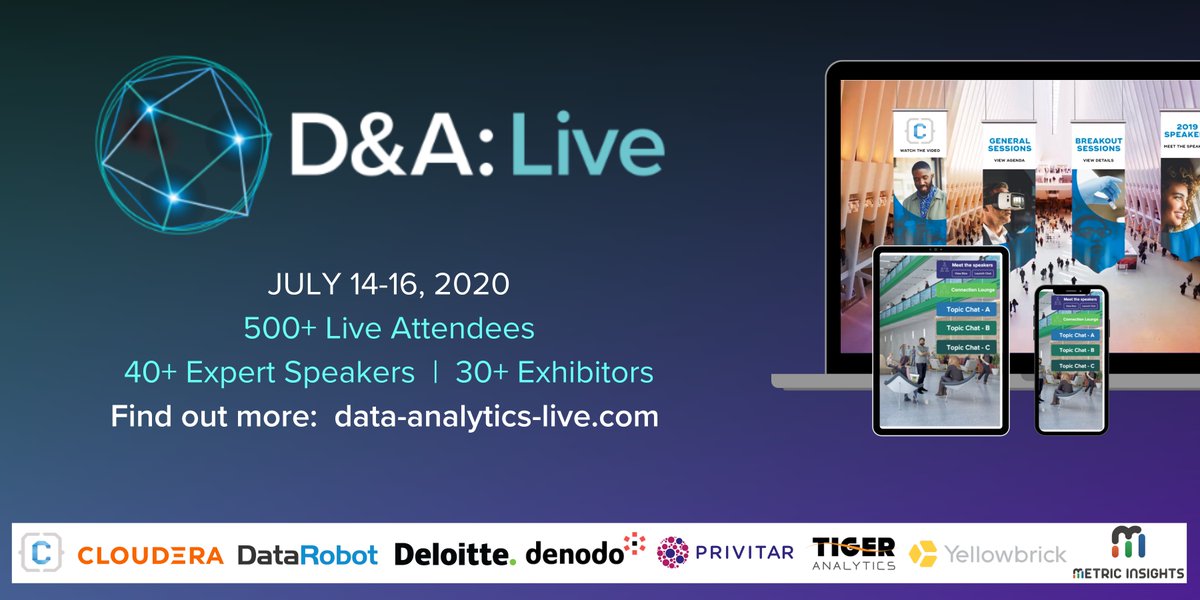 kdnuggets's tweet image. D&amp;amp;A: Live 2020 - The Best-in-Class Digital Experience for Data &amp;amp; Analytics Leaders #DataAnalyticsLive bit.ly/36TONJr-corin-…