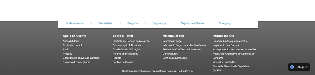 I think someone enabled the GTM debug by mistake in the production website of one of the major Portuguese private banks <a href="/Millenniumbcp/">Millennium bcp</a>