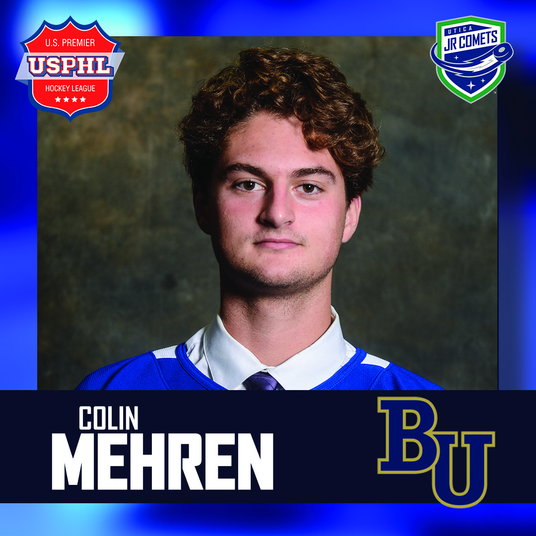 UticaJrComets's tweet photo. The commitments keep on rolling in! Colin Mehren has committed to Bethel University! The big defenseman was a force in Utica’s defensive zone while also contributing a goal and six assists in 50 games this season. https://t.co/4DkAllSgoC