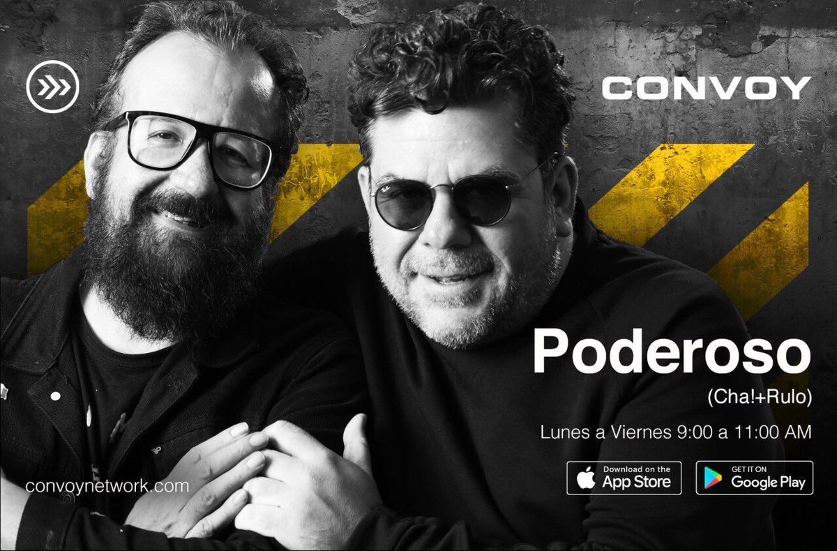 convoynetwork's tweet image. Escucha #Poderoso con @ruleiro y @eltalcha. Comunícate con ellos a través del #ComunidadPoderosa.