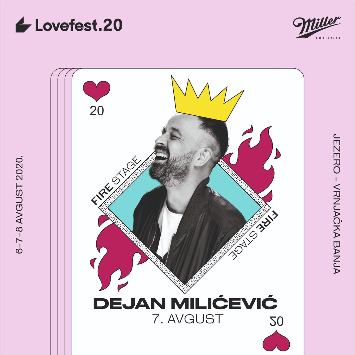 LovefestRS's tweet photo. Dejan Milićević ♥️ 7. avgust ♥️ #PlayItRight ♥️ #MillerLovefest ♥️ #FireStage https://t.co/1mB98p10o1