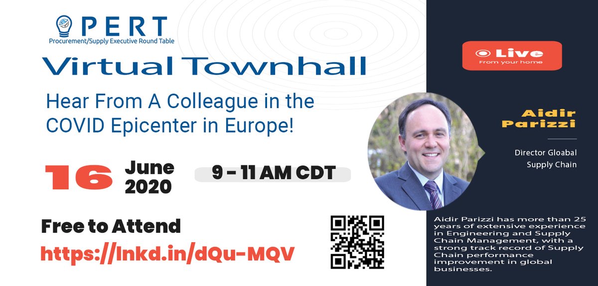 TheMpowerGroup's tweet photo. Procurement / Supply Executive Round Table
Supply Chain Expert on Dealing with COVID-19
Register: https://t.co/ZlijwyKUnG
#PERT #supplychain #supplychainmanagement #procurement #ssvscm #covid19 #strategicsourcing #categorymanagement #supplymanagement https://t.co/RWq682c7MC