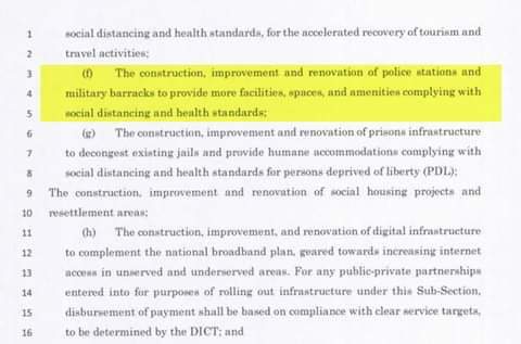 KabataanPL's tweet image. BREAKING: House has approved on final reading an economic stimulus bill (HB 6815) which seeks funding for more police stations and military barracks. 

#JunkTerrorBill
#FreeMassTesting